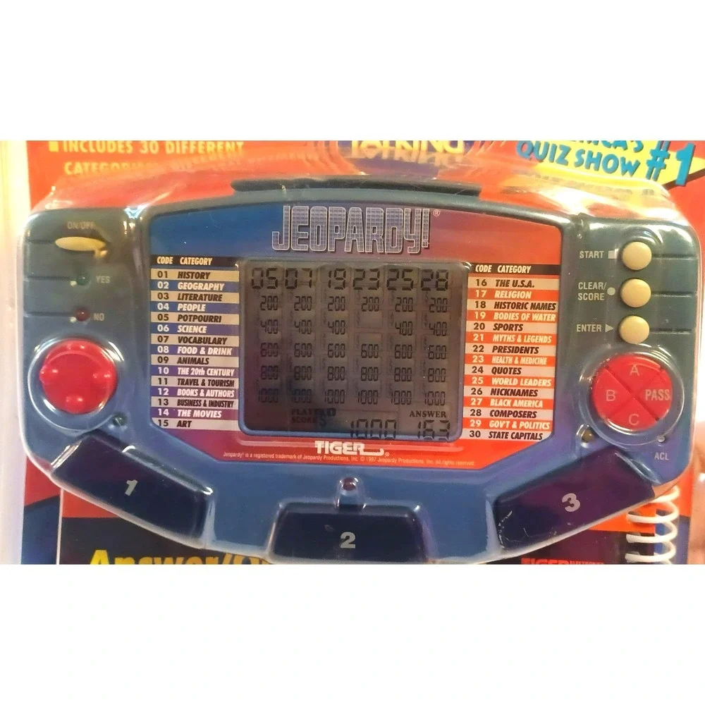 Vintage 1997 Tiger Jeopardy! Electronic LCD Handheld Game Model 7-581 NOS